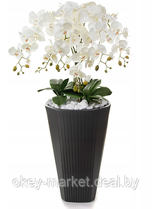 Цветочная композиция из орхидей в горшке 120 см