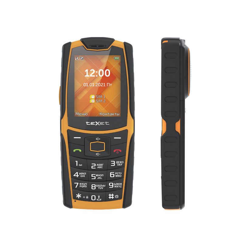 Мобильный телефон teXet TM-521R цвет черно-оранжевый - фото 1 - id-p169208216