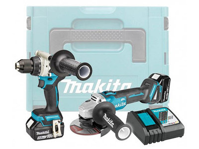 Набор электроинструментов MAKITA DLX 2430 TJ   MAKPAC (DDF486, DGA504, BL1850x2, DC18RC, MAKPAC)