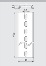 DIN-рейка перфорированная толщ.1мм 10см EKF PROxima, фото 3