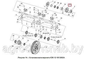 Корпус подшипника вала верхнего н/к КЗК-12-1813202