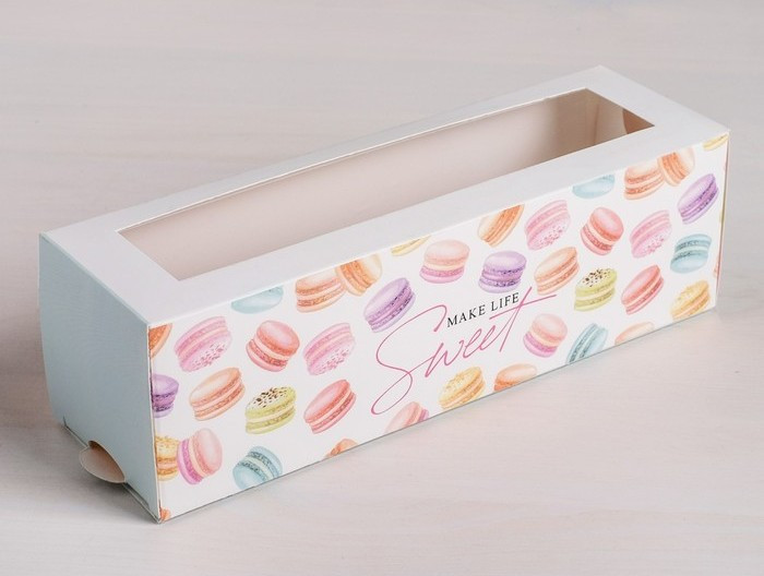 Коробка "Make life sweet" для макарон