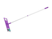 Швабра для пола с насадкой из микрофибры, фиолетовая, PERFECTO LINEA (Телескопическая рукоятка 67-120 см.)