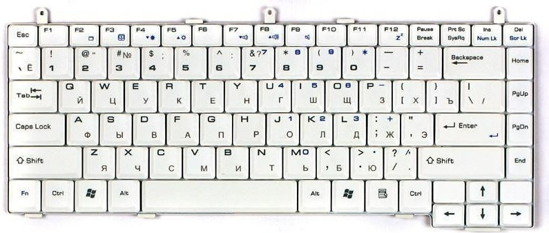 Клавиатура для ноутбука MSI M635 белая