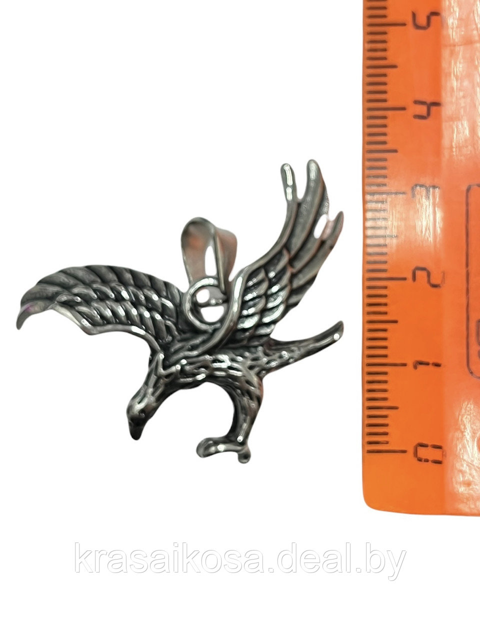 Кулон металлический мужской Птица подвеска унисекс бижутерия стальной - фото 1 - id-p169109743