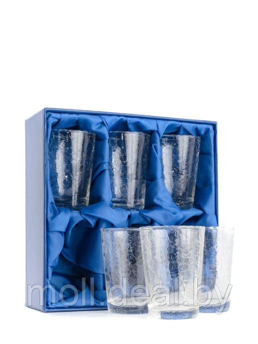 НЕМАН Стаканы для напитков стеклянные "Кракле" 250 мл 6 шт - фото 1 - id-p169181998
