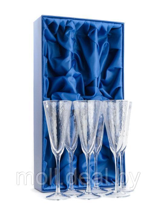 НЕМАН Фужеры стеклянные для шампанского "Арктика" 130 мл 6 шт - фото 1 - id-p169182021