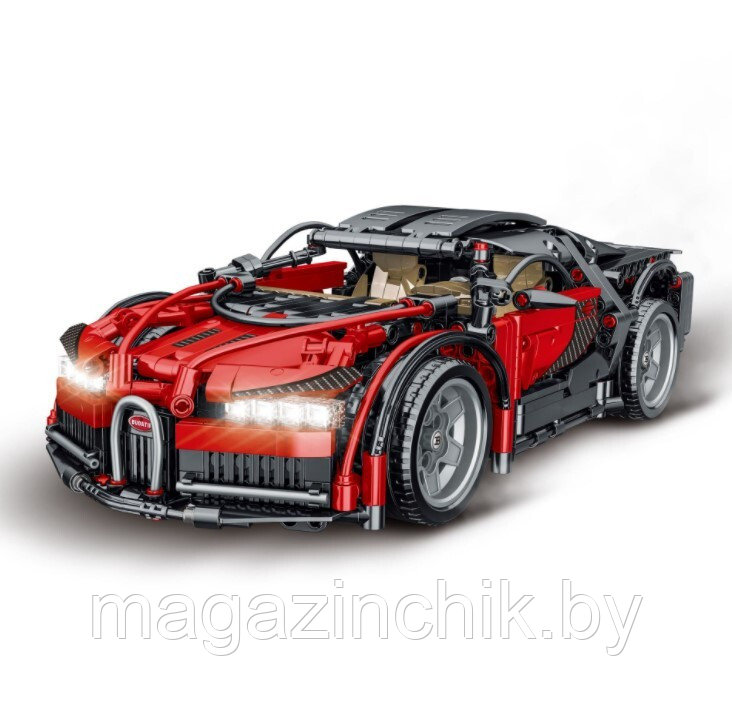 Конструктор Bugatti Chiron 1:14 MOC MORK 023001-2 Красный - фото 2 - id-p169243636