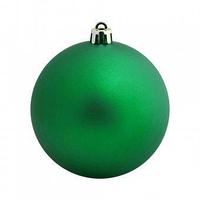 Зеленый  пластиковый елочный шар диаметром 8 см для нанесения логотипа, фото 1