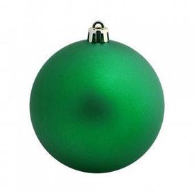 Зеленый  пластиковый елочный шар диаметром 8 см для нанесения логотипа