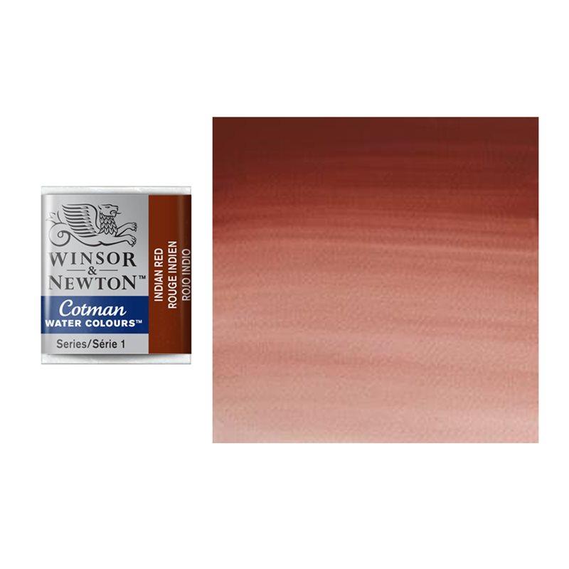 Краска акварельная Winsor&Newton COTMAN полукювета INDIAN RED