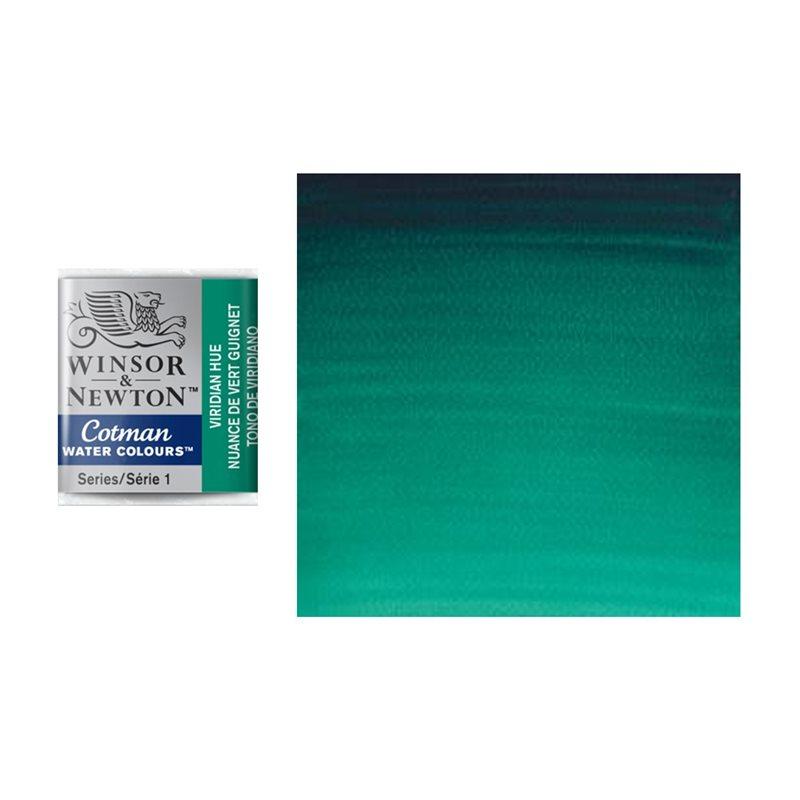 Краска акварельная Winsor&Newton COTMAN полукювета VIRIDIAN HUE