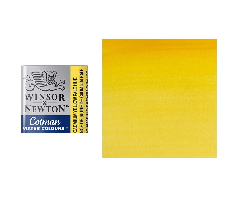 Краска акварельная Winsor&Newton COTMAN полукювета CADMIUM YELLOW PALE HUE