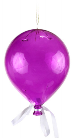 Шар елочный ErichKrause «Воздушный шар» (пластик) диаметр 20 см, фиолетовый - фото 1 - id-p168932817