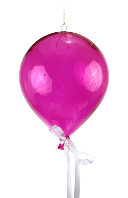 Шар елочный ErichKrause «Воздушный шар» (пластик) диаметр 20 см, фуксия - фото 2 - id-p168932818