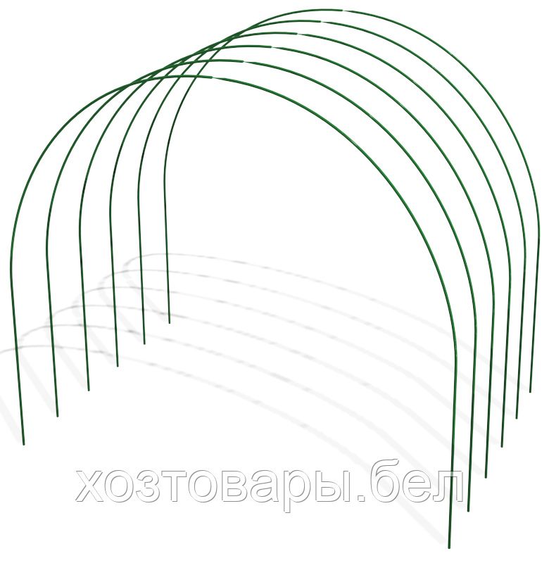 Парниковые дуги 2,2м. (длина дуги 2,2м, высота 0,88м, труба в ПВХ d=5мм) ком.6шт. - фото 1 - id-p167447811