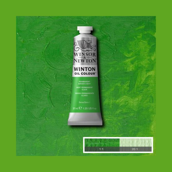 Краска масляная Winsor&Newton WINTON 37 мл PERMANENT GREEN LIGHT