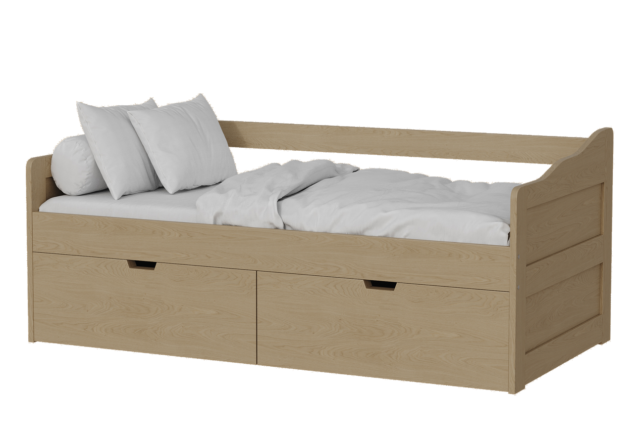 Кровать "Лотос-1" с ящиками натуральный цвет