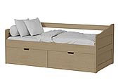 Кровать "Лотос-1" с ящиками натуральный цвет