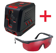 Уровень лазерный FUBAG Crystal 15R VH (красный луч) + Очки для лазерных приборов FUBAG Glasses R (красные)