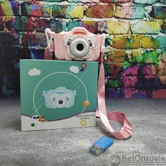 (VIP качество) Детский фотоаппарат Childrens Fun Camera Моя первая селфи камера 2 Розовая собачка