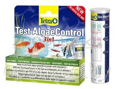 Tetra TETRA Test AlgaeControl 3 in1 PO4NO3KH полоски для пресной воды 25 шт