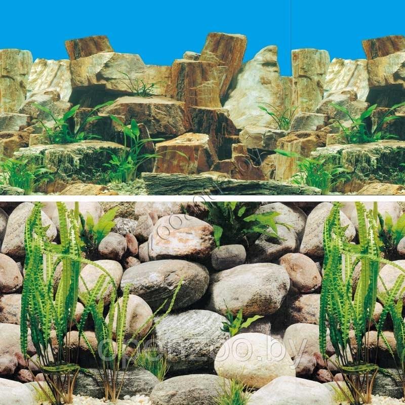 Barbus Плоские камни/Камни с растениями (двухсторонний) 50см - фото 1 - id-p121423756
