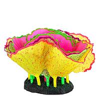 Флуоресцентная аквариумная декорация GLOXY Морской салат разноцветный 11x8x12 см