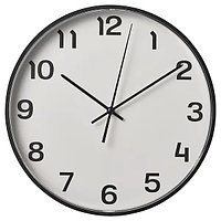 IKEA/ ПЛУТТИС Настенные часы, черный28 см