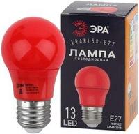 Лампа ERABL50-E27 LED A50-3W-E27 (диод. груша красная, 13SMD, 3W, E27, для белт-лайт) ЭРА
