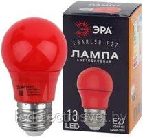 Лампа ERABL50-E27 LED A50-3W-E27 (диод. груша красная, 13SMD, 3W, E27, для белт-лайт) ЭРА