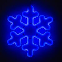 Фигура светодиодная "Снежинка синяя" 30х30х2 см, фиксинг, 220 В, СИНИЙ 5060089