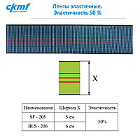 Ленты эластичные. Эластичность 50 %