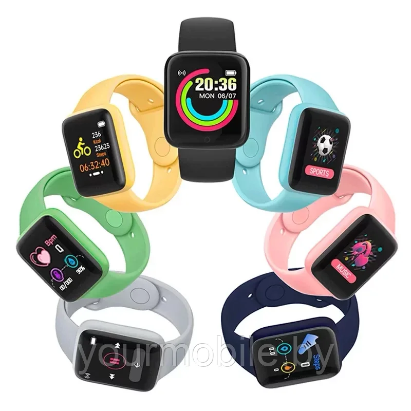 Умные часы Macaron Color Smart Watch Розовый - фото 2 - id-p169346373