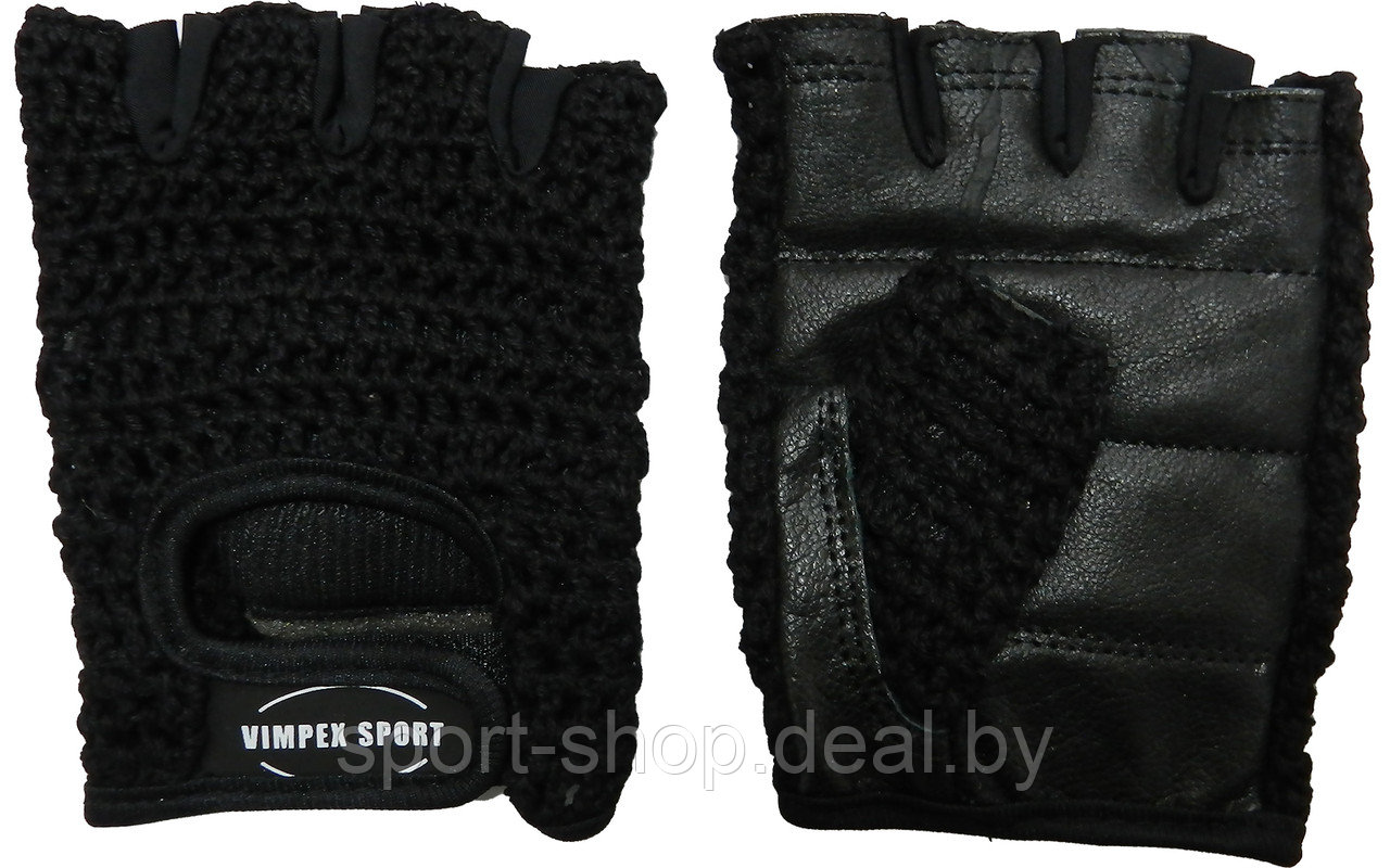 Перчатки атлетические Черные Vimpex Sport CLL 250 Размер L, перчатки для фитнеса, велоперчатки, перчатки - фото 2 - id-p169348948