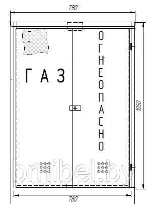 Шкаф металлический для газовых баллонов на 2 баллона - фото 1 - id-p169348698