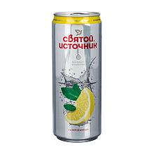 Напиток безалкогольный газированный Святой источник с ароматом лимона и мяты 300 мл