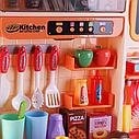 Высокая игровая кухня 92,2 см, вода, свет, звук, пар, 80 предметов, холодильник, WD-p39, фото 8
