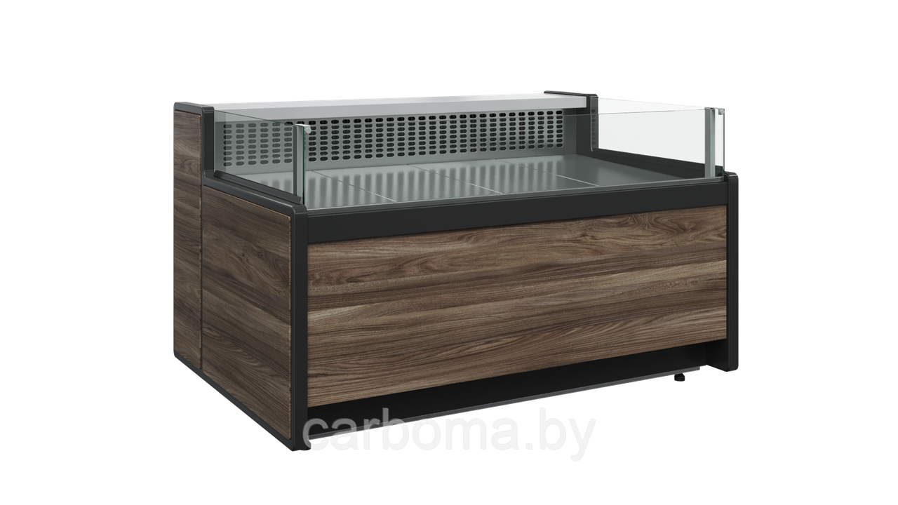 Витрина холодильная Carboma GELIOS GC111 VM 1,25-2 (динамика, открытая, без боковин) +2...+6