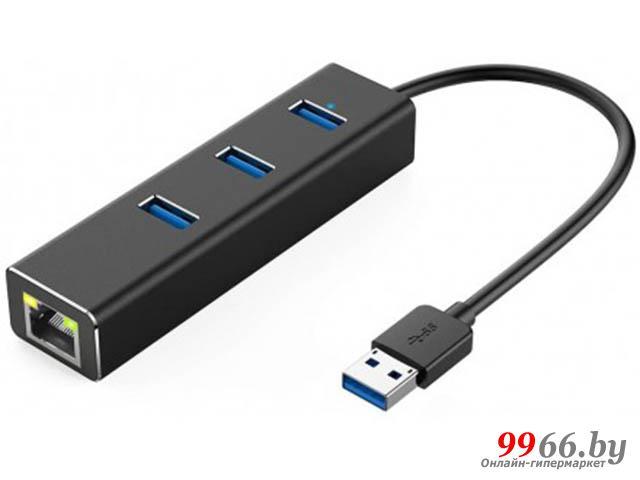 Хаб USB KS-is USB 3.0 RJ45 LAN Gigabit KS-405