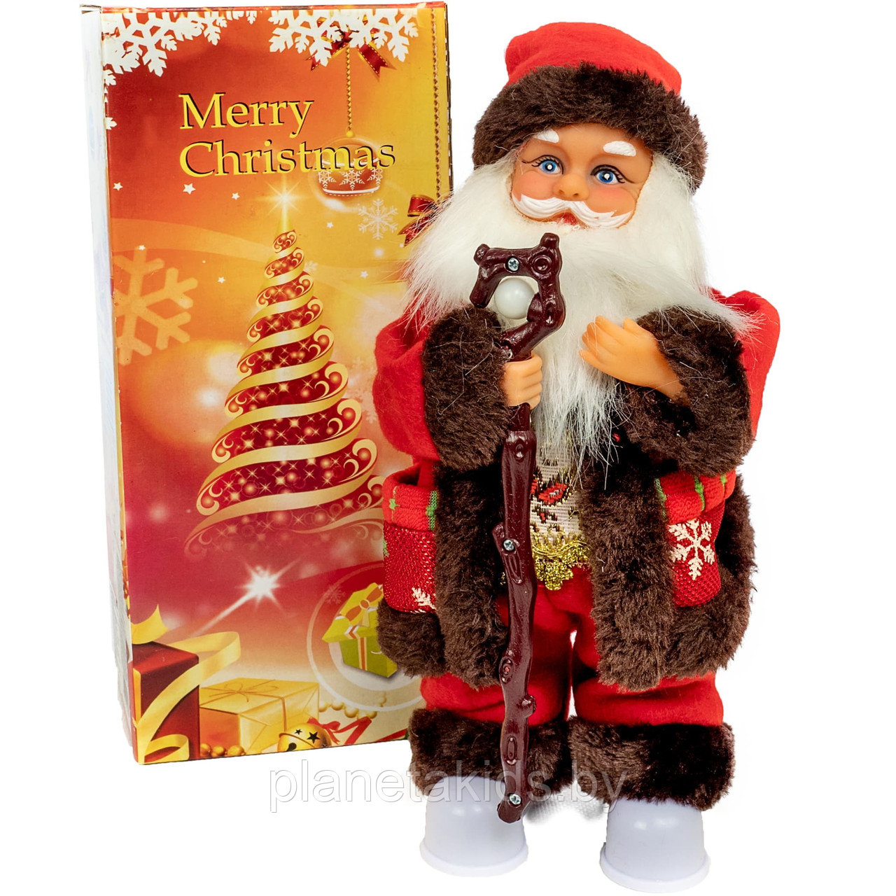 Дед Мороз Санта Клаус музыкальный 24 см (поет, светится) , арт. VT18-21167 - фото 1 - id-p89165362