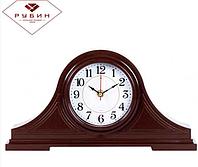 Интерьерные настольные кварцевые стрелочные часы РУБИН 1834-003 классические в кабинет для руководителя