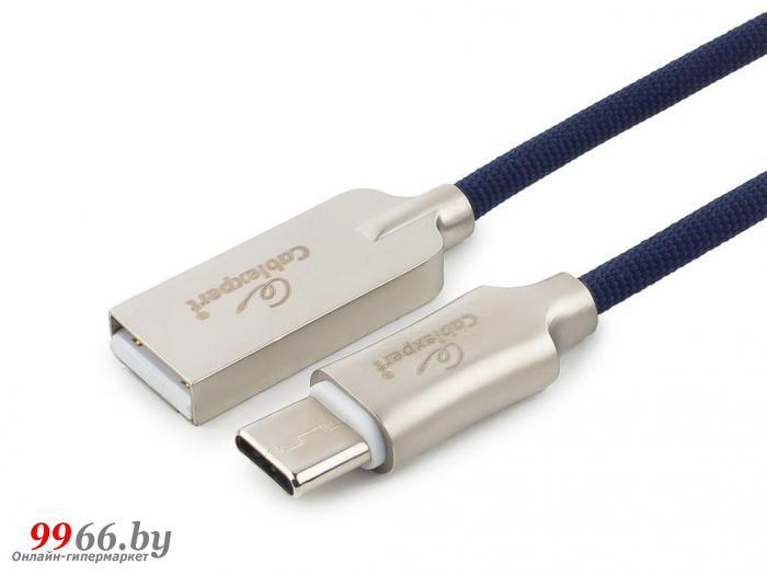 Аксессуар Gembird Cablexpert Platinum USB 2.0 AM/Type-C 1m Blue CC-P-USBC02Bl-1M