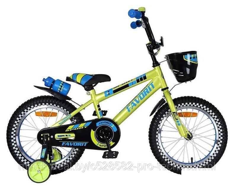 Детский велосипед Favorit Sport 16 (лаймовый, 2020)