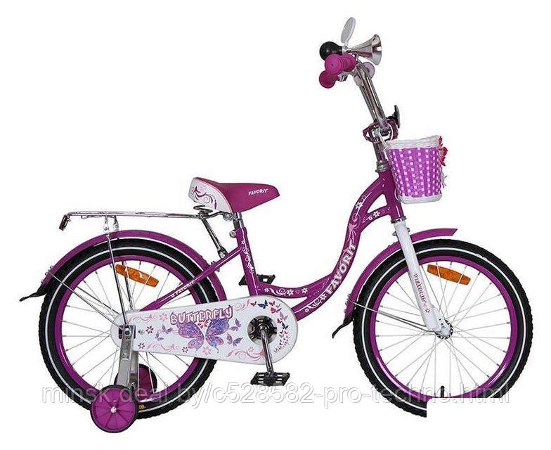 Детский велосипед Favorit Butterfly 18 2020 (фиолетовый)