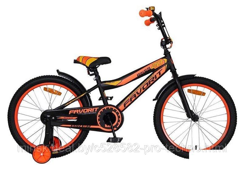 Детский велосипед Favorit Biker 20 2020 (черный/оранжевый)