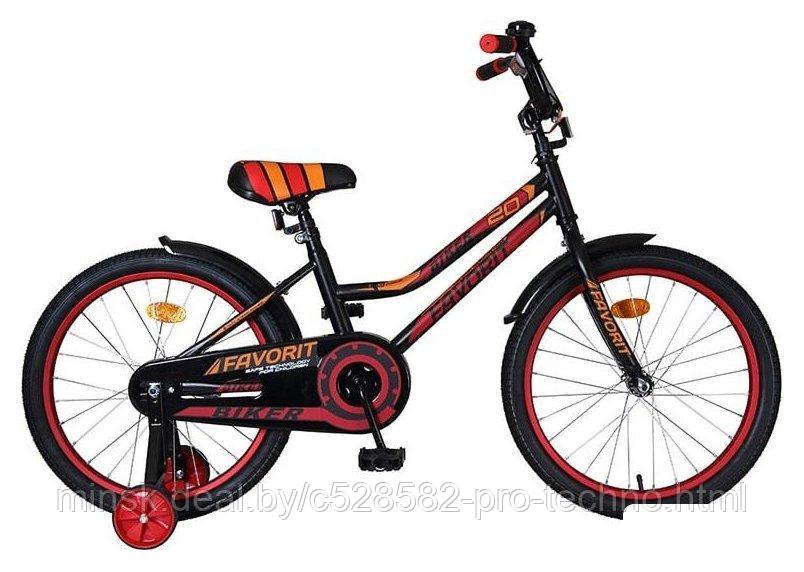 Детский велосипед Favorit Biker 20 2021 (черный/красный)
