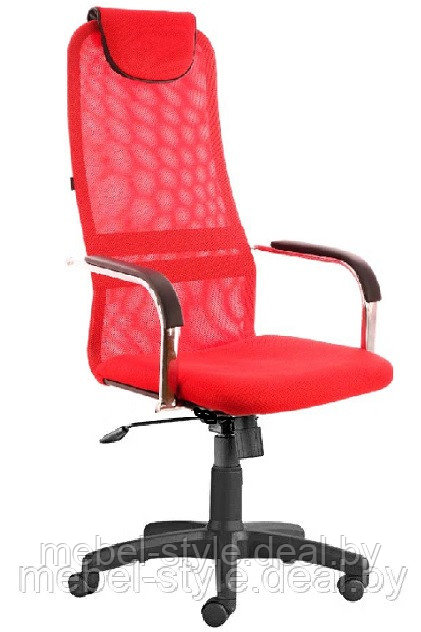 Кресло EP 708 для работы в офисе и дома, стул EP 708 ткань сетка (красная) - фото 1 - id-p169148416