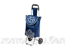 Тележка с сумкой на 20 кг, синяя, цветок, PERFECTO LINEA