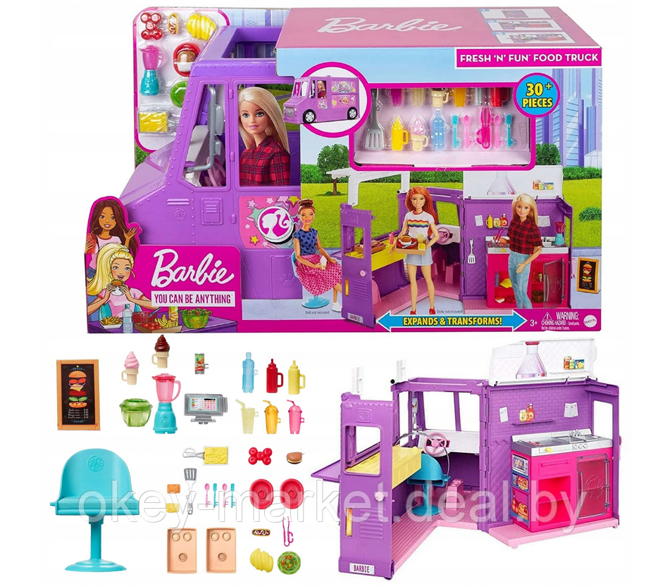 Игровой набор Barbie Фургон Food Truck GMW07 - фото 6 - id-p169362179